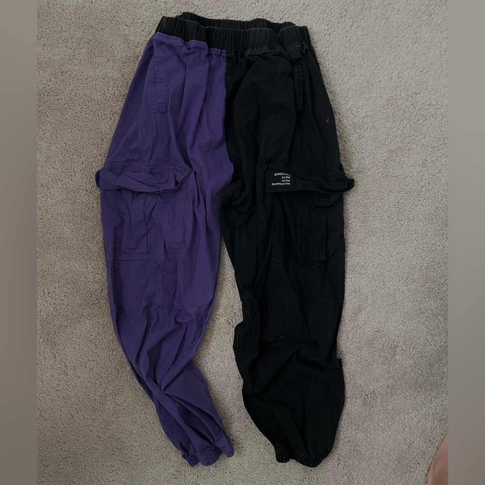 Purple and black Sweatpants
